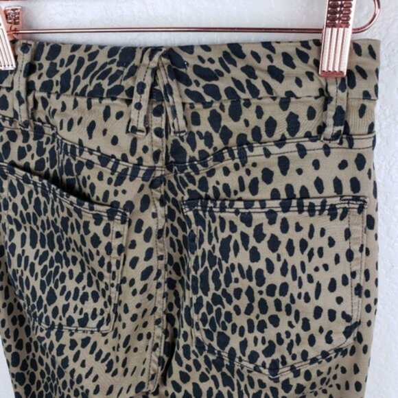GOOD AMERICAN Good Waist Skinny Jeans Animal Print Cheetah size 25 Pinup Leopard - Picture 10 of 12